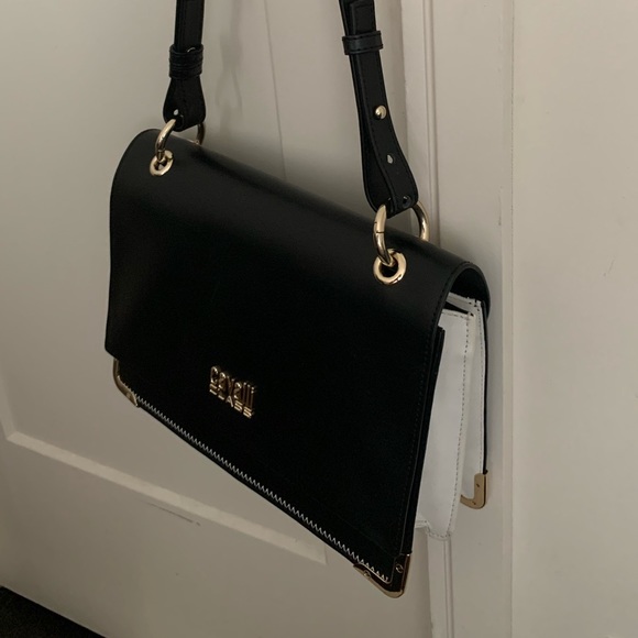 Roberto Cavalli leather shoulder bag - black/white - Picture 2 of 2